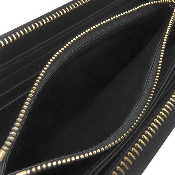 Louis Vuitton Long Wallet Nanogram Zippy Wallet Calf Noir Black Gold Hardware