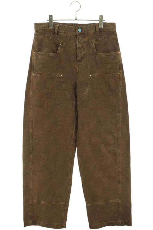 Louis Vuitton 24AW Rm242m MKB Hrd82w Damier Workwear Denim Pants Men's 29