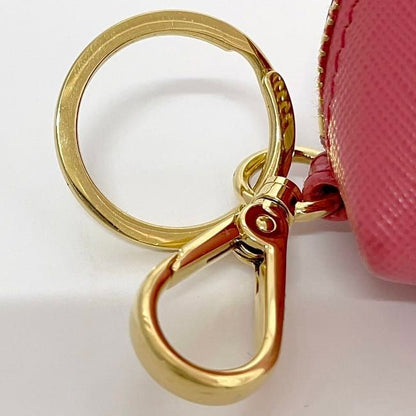 Prada Coin Case Pink 1m1218 Excellent Condition Saffiano Leather Preowned