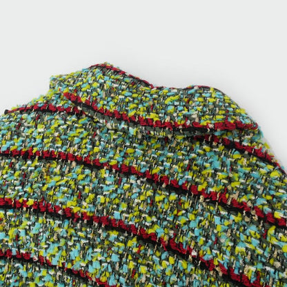 Gucci Tweed Jacket 761171 40 Size Green Button Closure Long Sleeve