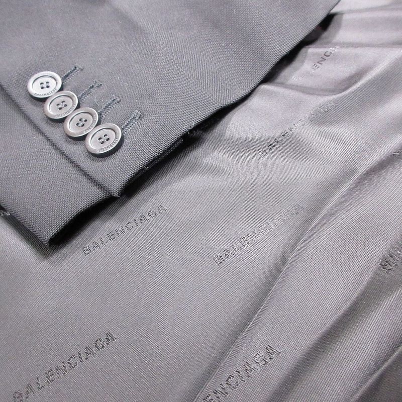 Balenciaga Trimmed and Wrinkled Double Breasted Coat Oversize D Balacia Unisex