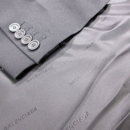 Balenciaga Trimmed and Wrinkled Double Breasted Coat Oversize D Balacia Unisex