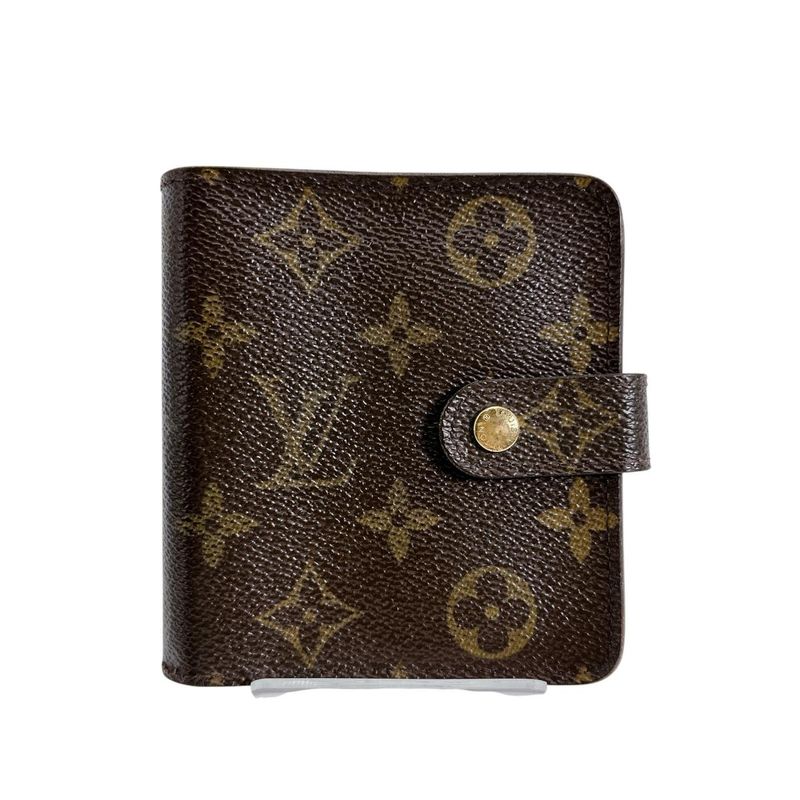 Louis Vuitton M61667 Monogram Compact Zipped Wallet With Zipper Pocket For