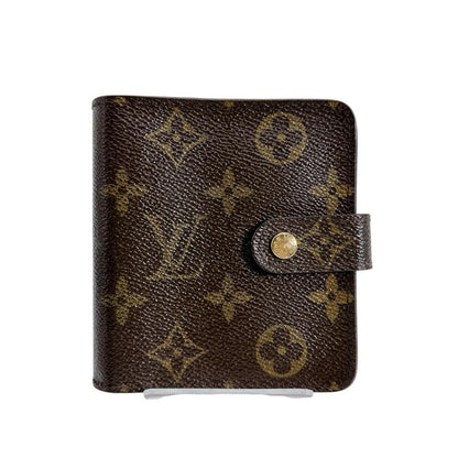 Louis Vuitton M61667 Monogram Compact Zipped Wallet With Zipper Pocket For