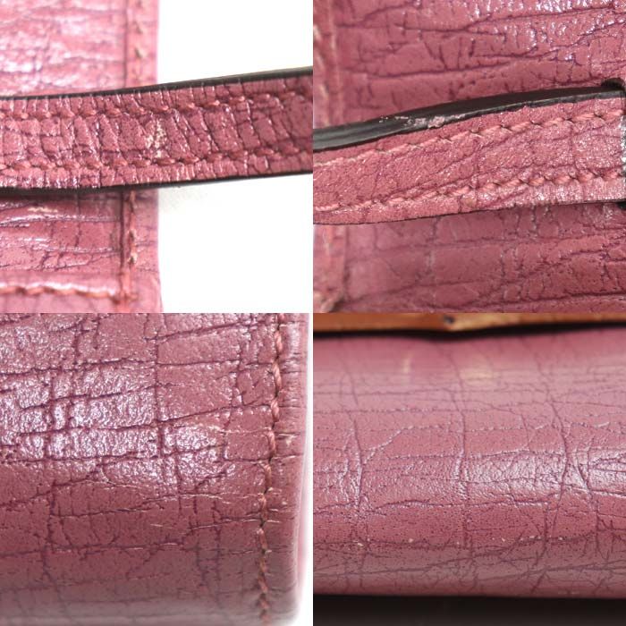 Gucci Party Bag Shoulder Bag Purple 217048 Bamboo Ladies Preowned