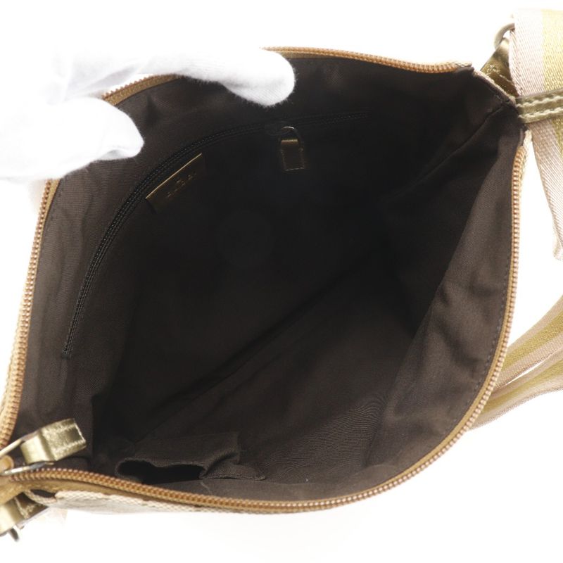 Gucci 145857 GG Canvas Beige Women Shoulder Bag