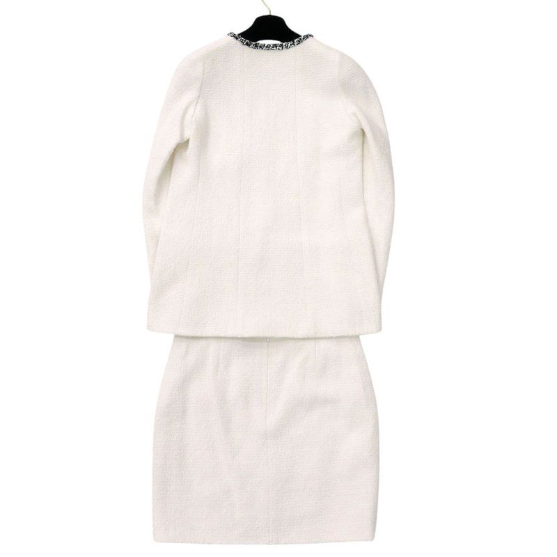 Chanel Tweed Cotton Stone Polyamide White Setup White 1327 Chanel