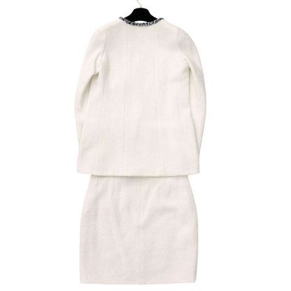 Chanel Tweed Cotton Stone Polyamide White Setup White 1327 Chanel