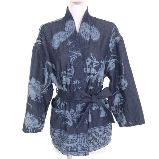 Christian DIOR 122v28a3389 100% Cotton BEE Embroidery Kimono-style Half-sleeved