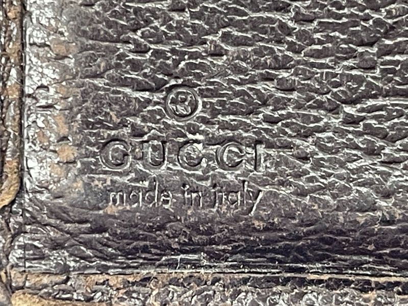 Gucci GG Canvas Leather Compact Wallet Double Fold Wallet Double Hook 112716