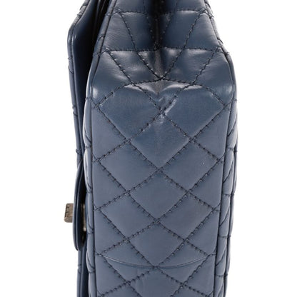 Chanel255 Double Flap Cobalt Calfskin Leather A