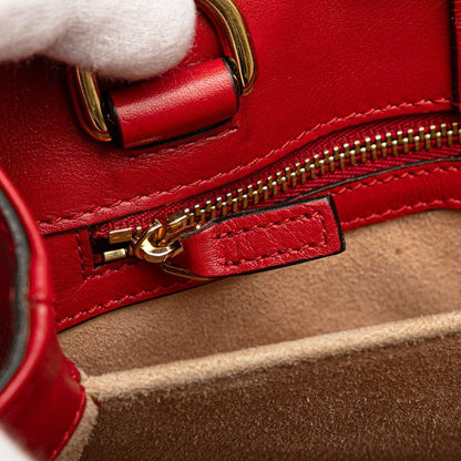 Gucci Sylvie Shoulder Bag Handbag 2WAY 460381 Red Leather Ladies Gucci