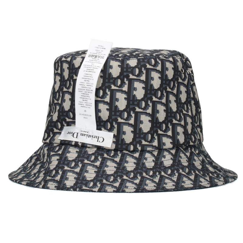 Christian Dior 95tdd923a130 Oblique Allover Reversible Bucket Hat Men's 57