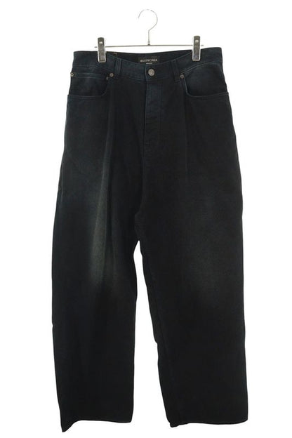 Balenciaga 767977 Tnw11 Sticker Baggy Denim Pants Men's S