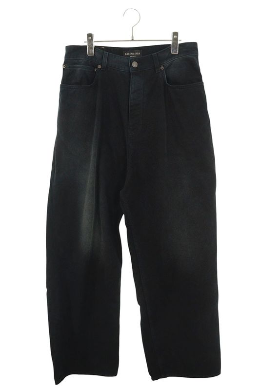 Balenciaga 767977 Tnw11 Sticker Baggy Denim Pants Men's S