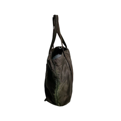 Prada Br0977 Logo Embroidered Handbag Tote Bag Khaki