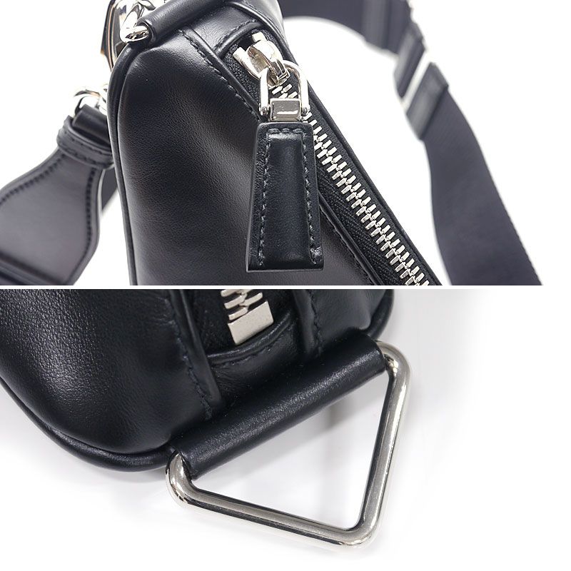 Prada Triangle Leather Shoulder Bag 2vh155 Black