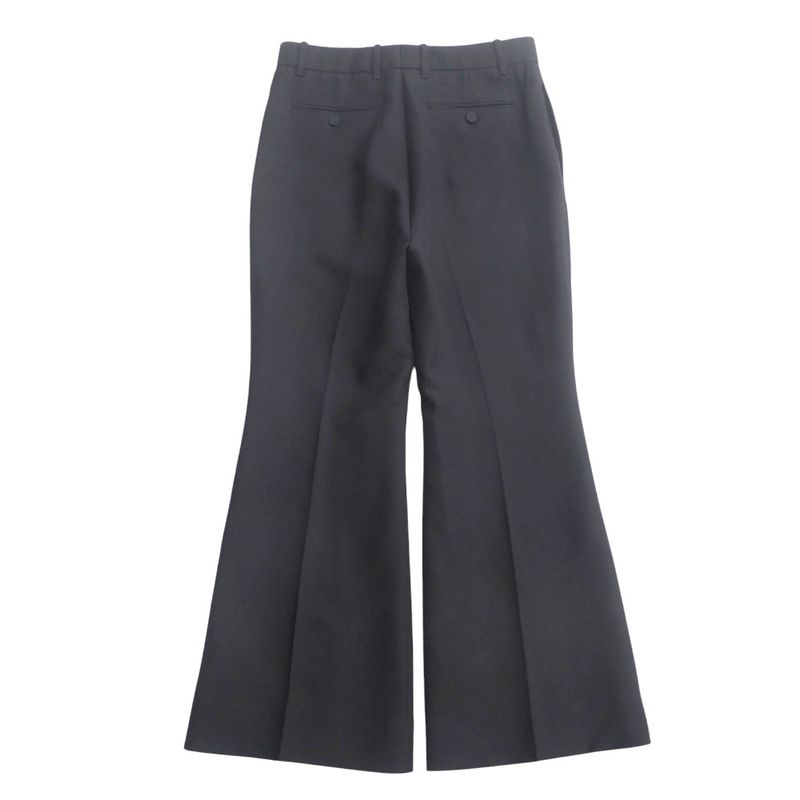 Gucci Pants Size 40 Cropped Flared Pants Center Press GG Button Made In Italy