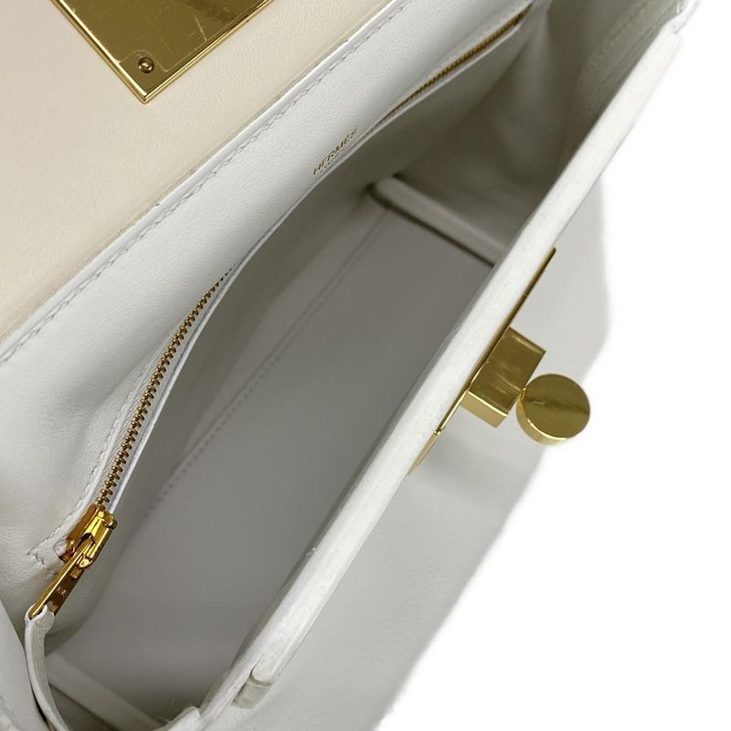 Hermes Sac 24/24 Van Cattle Mini 21 White And Nata Gold Hardware