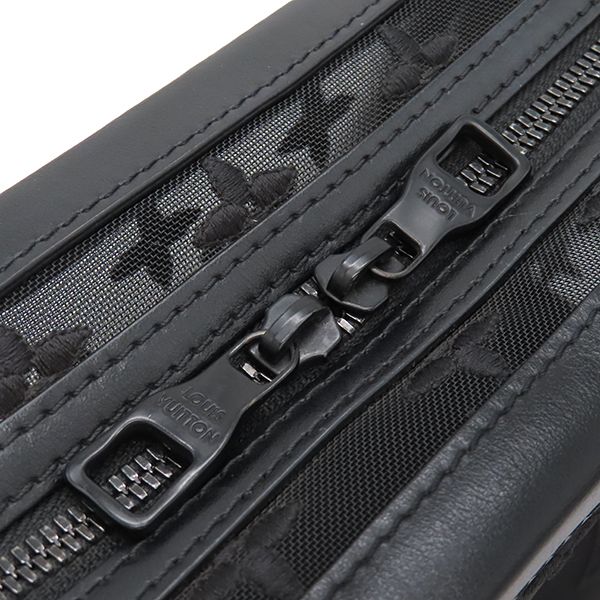 Louis Vuitton Shoulder Bag Soft Trunk Monogram Mesh Black Hardware Black M53964