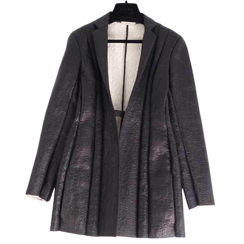 Celine Jacket Phoebe Period Leather Jacket Lamb Leather