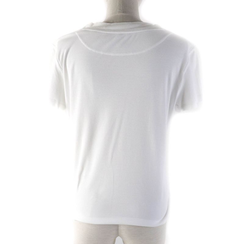 Hermes 100% Cotton Boat Neck Short Sleeves Embroidered T-shirt With Pockets