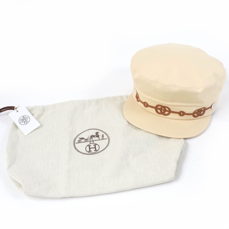 Hermes Cabre Clicquettis Leather Cutting Serie Hardware Casket Beige 56 Storage