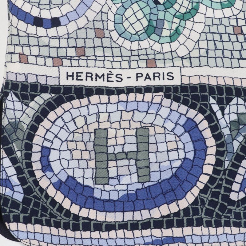 Hermes Pavement 100% Silk Margiela Period All-over Design Long-sleeved Shirt