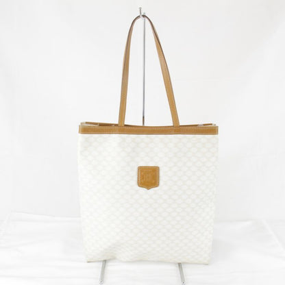 Celine Macadam Pattern Tote Bag Canvas Ladies White Blazon Engraved Logo
