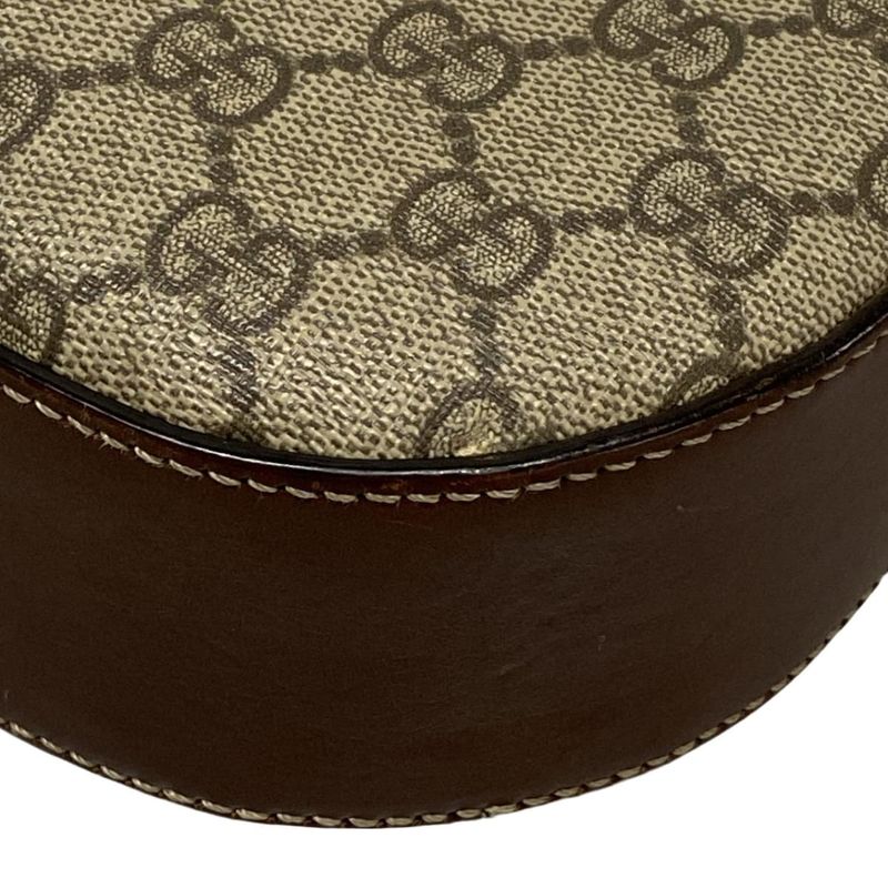Gucci Shoulder Bag GG Plus GG Supreme 409535 Dark Brown And Beige Chain