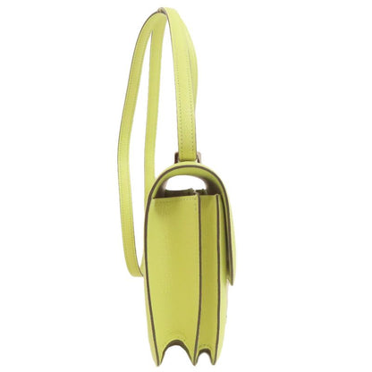 Hermes Constance Jaune Bourgeon 3 Mini Silver Hardware Shoulder Bag Chevre Women