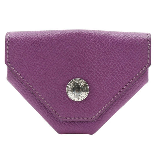 Hermes Le Van Cattle Vaux Epson Purple □ Ladies Coin Case