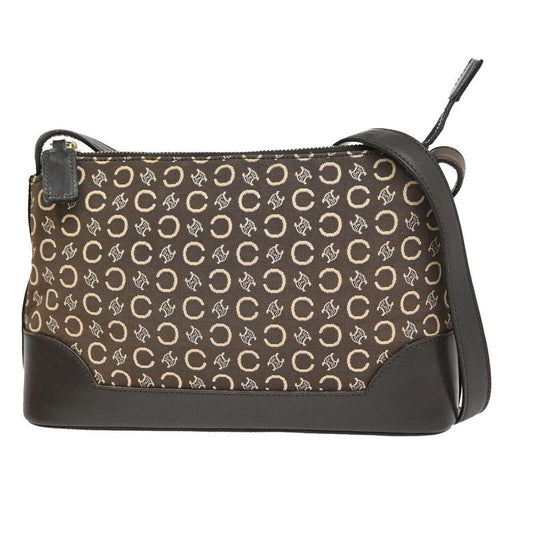 Celine Shoulder Bag Macadam Pattern Brown 83ka654