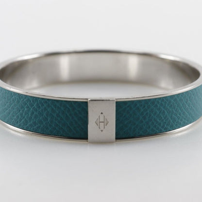 Hermes Kawaii Metal And Vaux Epson Blue Paon Silver/blue Ladies 27.3g Bangle