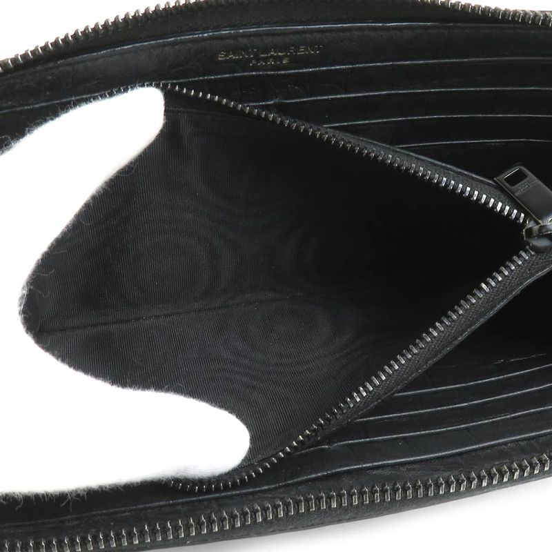 Saint Laurent Round Zipper Long Wallet
