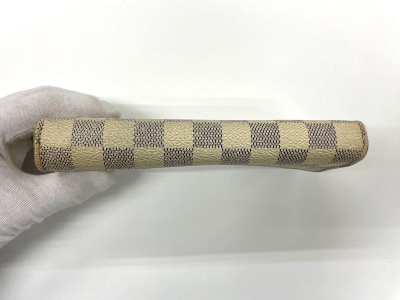 Louis Vuitton Damier Azure Portefeuille Sarah Long Wallet N61735 Ivory Made In