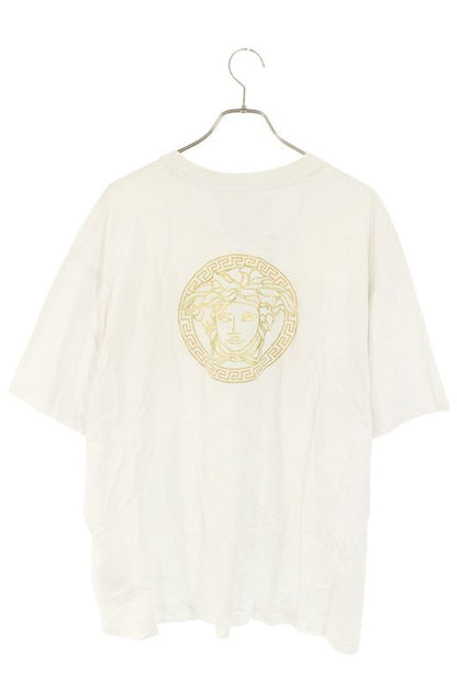 Versace X Fendi 1006423 Front Logo Embroidery T-shirt Men's 3XL