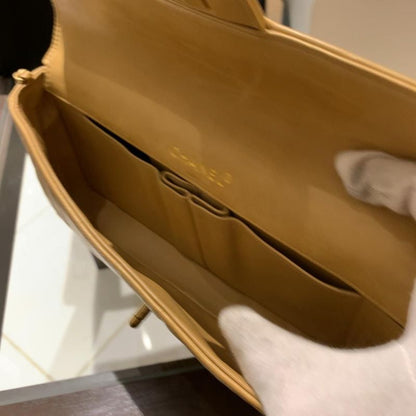 Chanel Matelasse Chocolate Bar Chain Shoulder Bag Beige