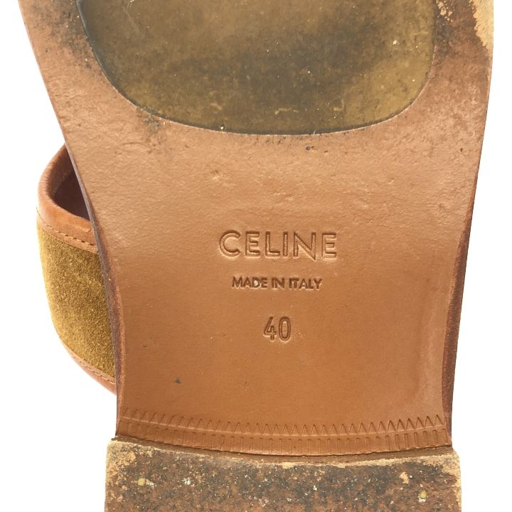 Celine Leather Sandals Men's Camel 40
