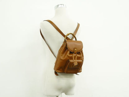 Authentic Gucci Bamboo Backpack Sac Backpack Leather Brown Bamboo Bag Pre-owned