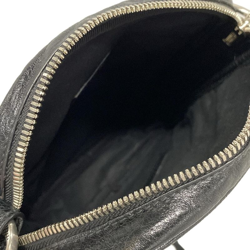 Balenciaga Shoulder Bag Le Cagor Crossbody Bag 719065 Black Lambskin