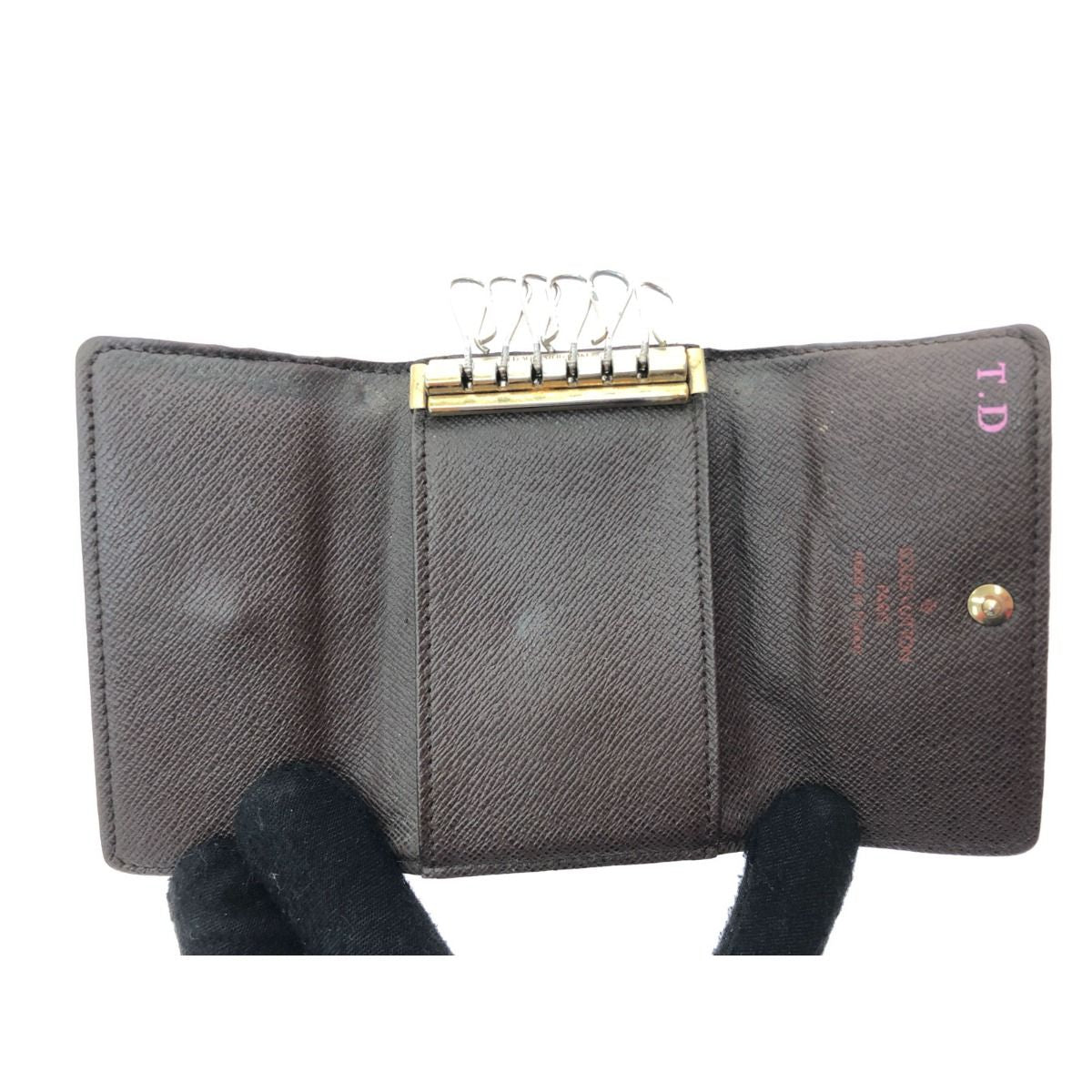 Louis Vuitton Unisex Key Case Damier Multicles 6 6 Rows with Initials N62630
