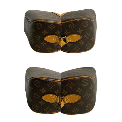 Louis Vuitton Blois Monogram Leather Mini Shoulder Bag Pochette Sacoche Brown