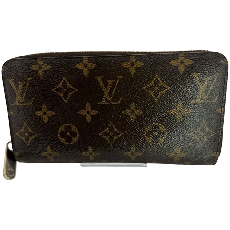 Louis Vuitton M60017 Monogram Zippy Wallet Round Zipper Long Wallet Louis