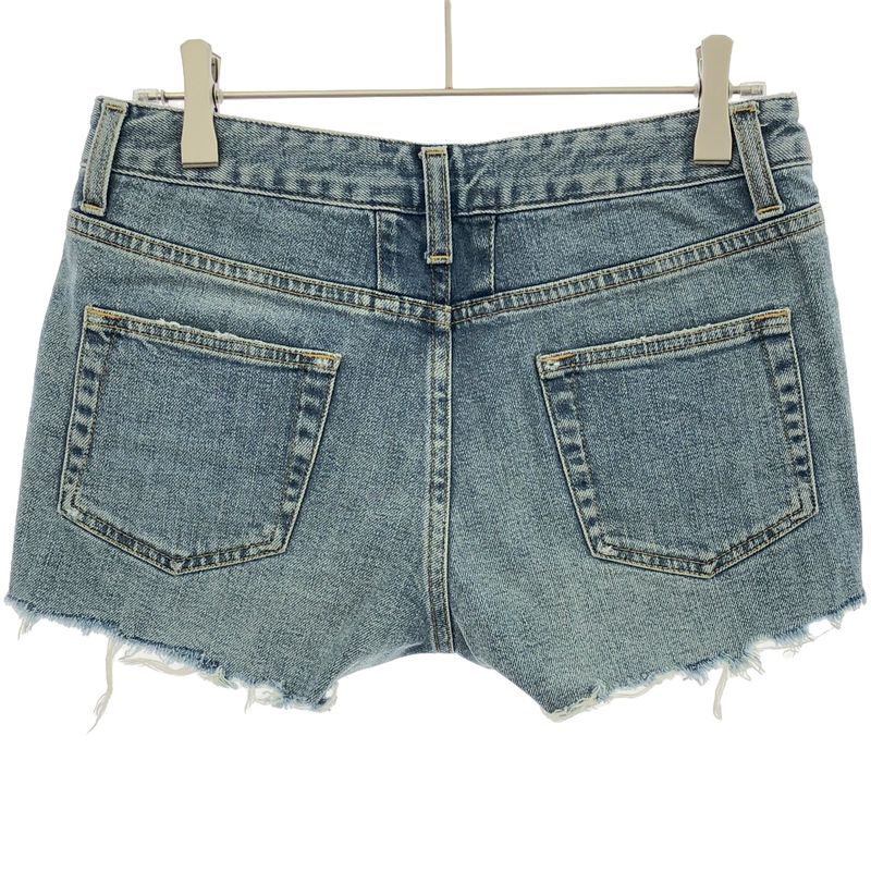Saint Laurent Paris 16ss Cutoff Denim Shorts 375916 Indigo Blue 25