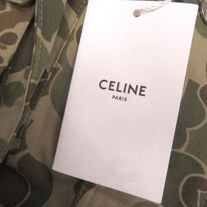 Celine 22SS 2w565060o 100% Cotton Camouflage Hooded Military Vest Khaki 50 Made
