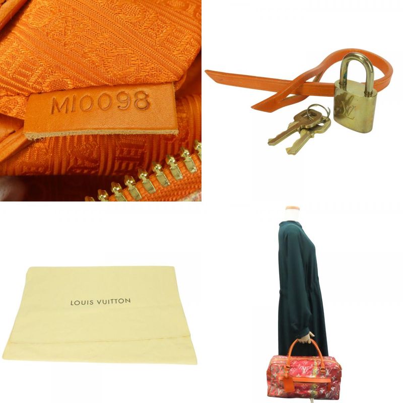 Louis Vuitton Handbag Weekender PM M95734 Monogram Pulp Rose Orange Multicolor