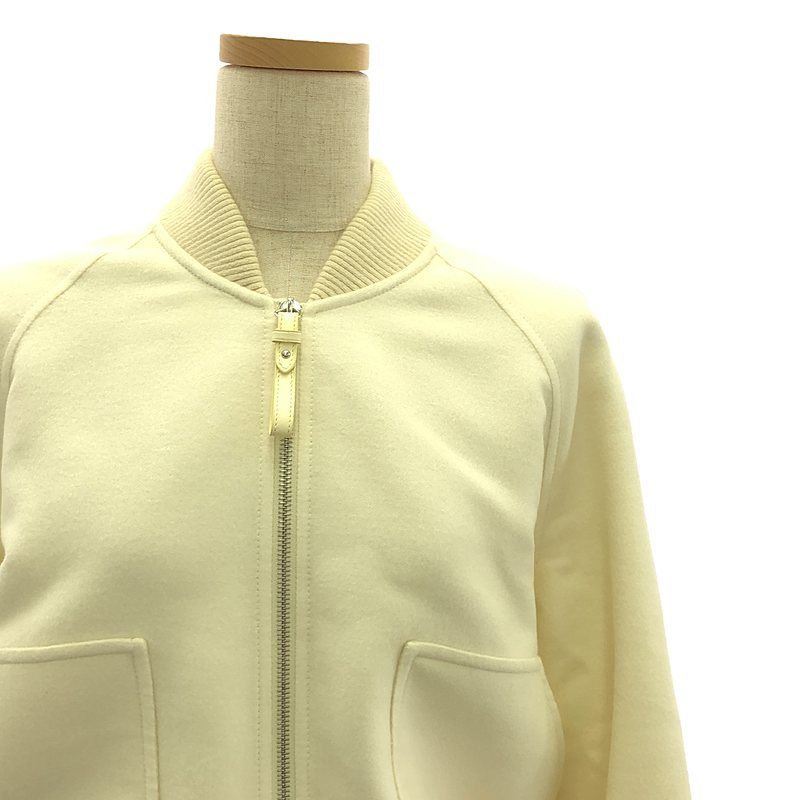 Hermes | 2024aw | Cashmere 100% Cashmere Leather Zip Ribbed Blouson Jacket | 36