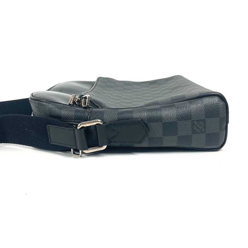 Louis Vuitton Shoulder Bag Dayton PM N41408 Damier Graphite Canvas Black