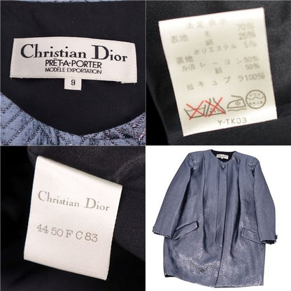 Vintage Christian DIOR Jacket Collarless Jacket None Fabric Outerwear Women's 9